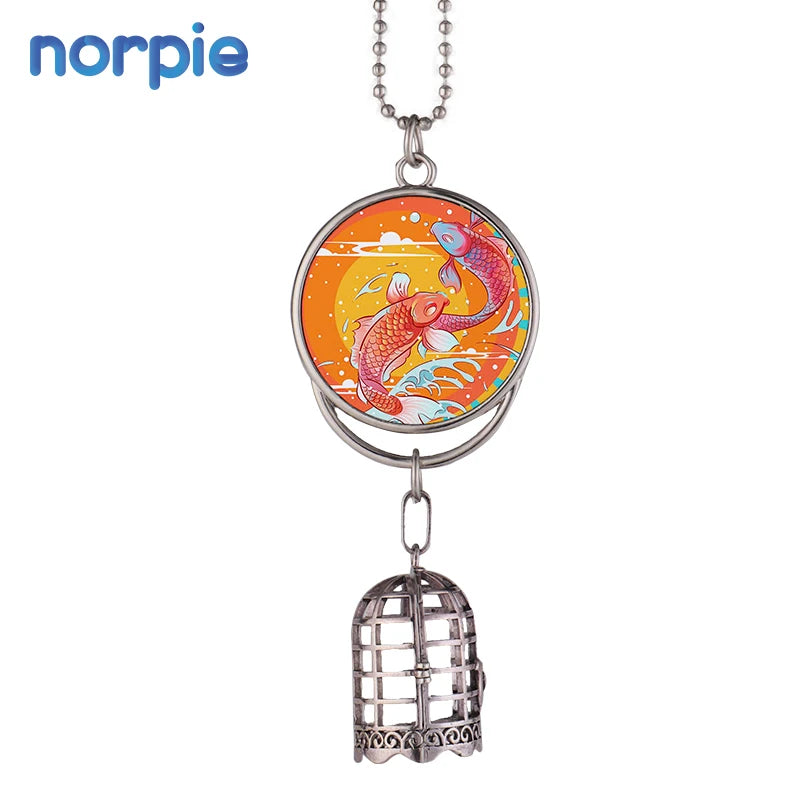 Sublimation Blanks Double-sided Printing Birdcage Can Put Fragrance Car Hanger Pendant Ornament