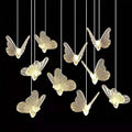 Wedding 10 Arms Luminous butterfly Chandelier High-end Acrylic Hotel Ceiling Wedding Hall Stage Decoration Lights