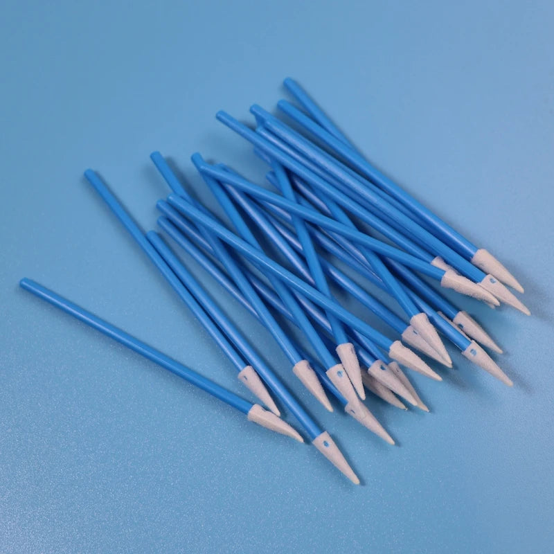 3" Lint Free Green PP Stick Precision Pointed Tip Swab Clean Detailing Foam Swabs