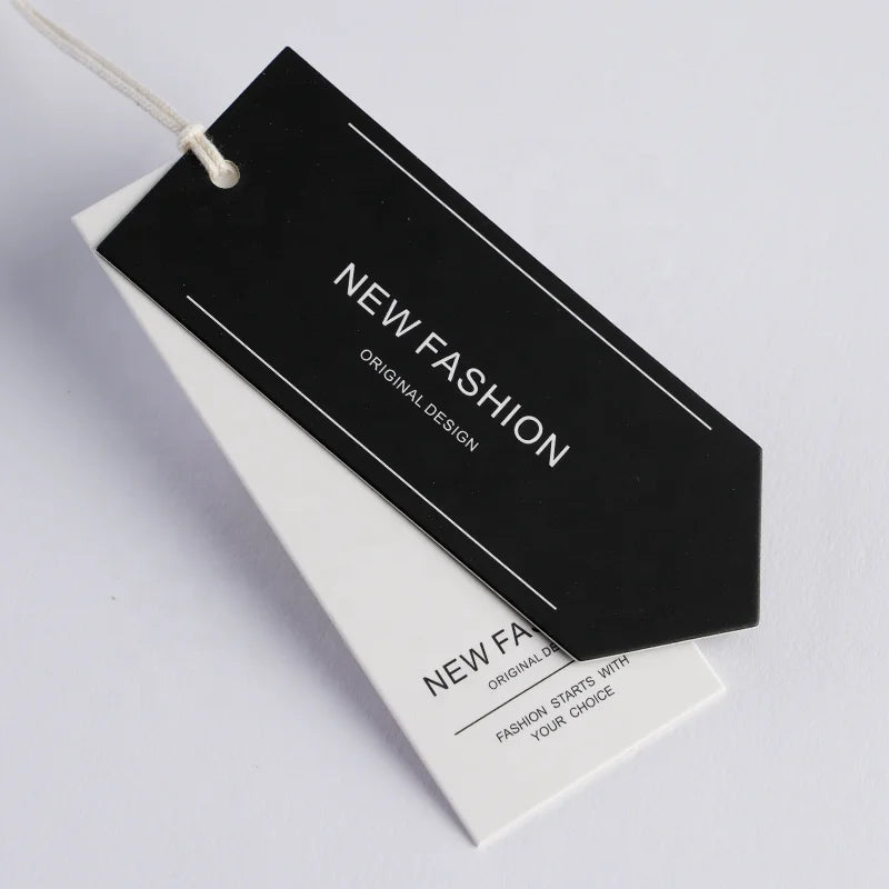 Custom Luxury Satin Women Clothing Labels Printed Brands Custom Hang Tag Rectangle Sustainable Tags for Shoes Label Garment Tags