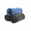 Factory Microfiber Car Wash Drying Towel Dual Side Twisted Loop Quick-Dry Thick Water Absorbent Edgeless Square Design 1200gsm