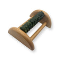 Customizable Logo Jade Foot Massager Beech Wood Bracket Jade Massage Roller Portable Sole Massage Tool