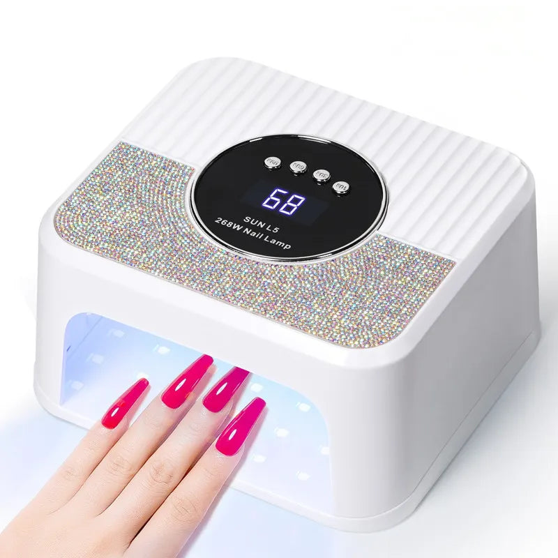 New Arrival 288W High Power UV LED Nail Dryer Gel Polish Lamp 4 Timers 45 Beads Automatic Sensor Plastic Nail Cure Lamps Drying