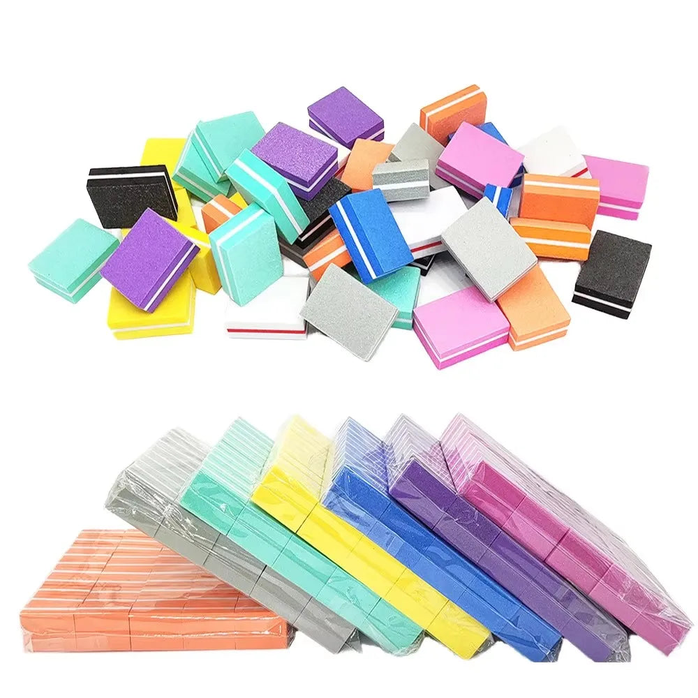 Professional Mini Nail Art Buffer 100/180 Sandpaper Manicure Care File Sanding Polishing EVA Nail Files Grinding Equipment Tool