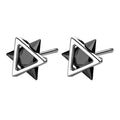SC Wholesale Creative Diamond Earrings Trendy Geometric Earrings Fashion Shiny Triangle Zircon Stud Earrings for Men