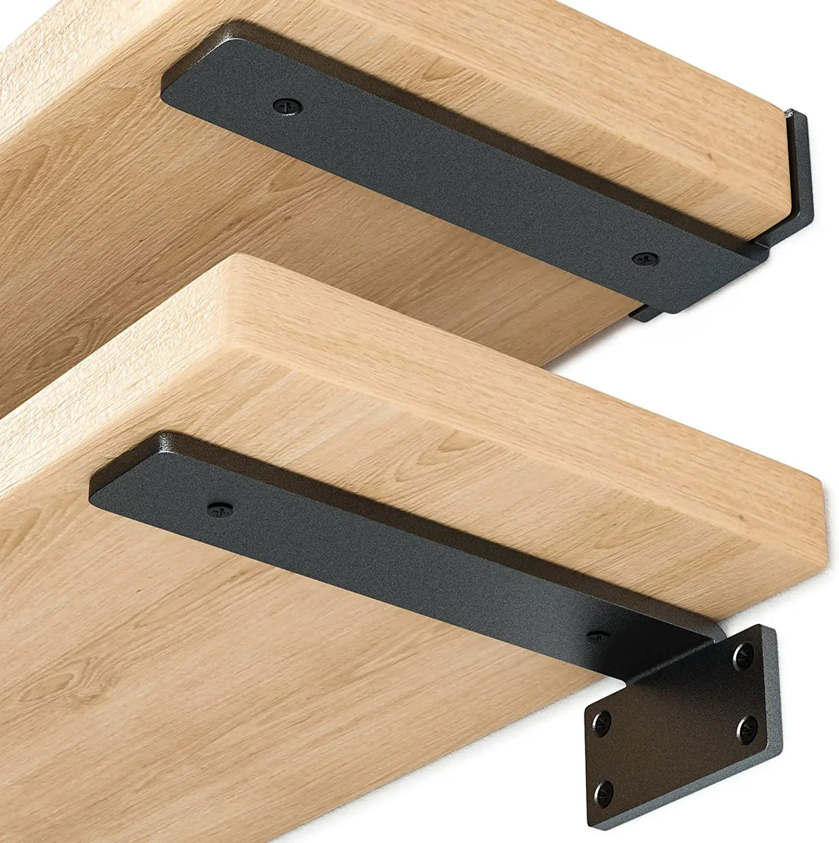 Heavy Duty Modern Industrial Metal Floating Shelf Bracket Single Wall Shelf Brackets with Powder Coating Home Decoration DIY L