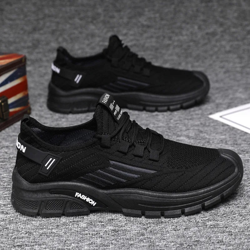 Best Selling Products Men's Fashion Sneakers 2026 Breathable Flying Weaving Casual Running Sports Shoes