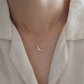 Half Moon Design Personalised Ladies Sterling Silver Jewelry Necklace