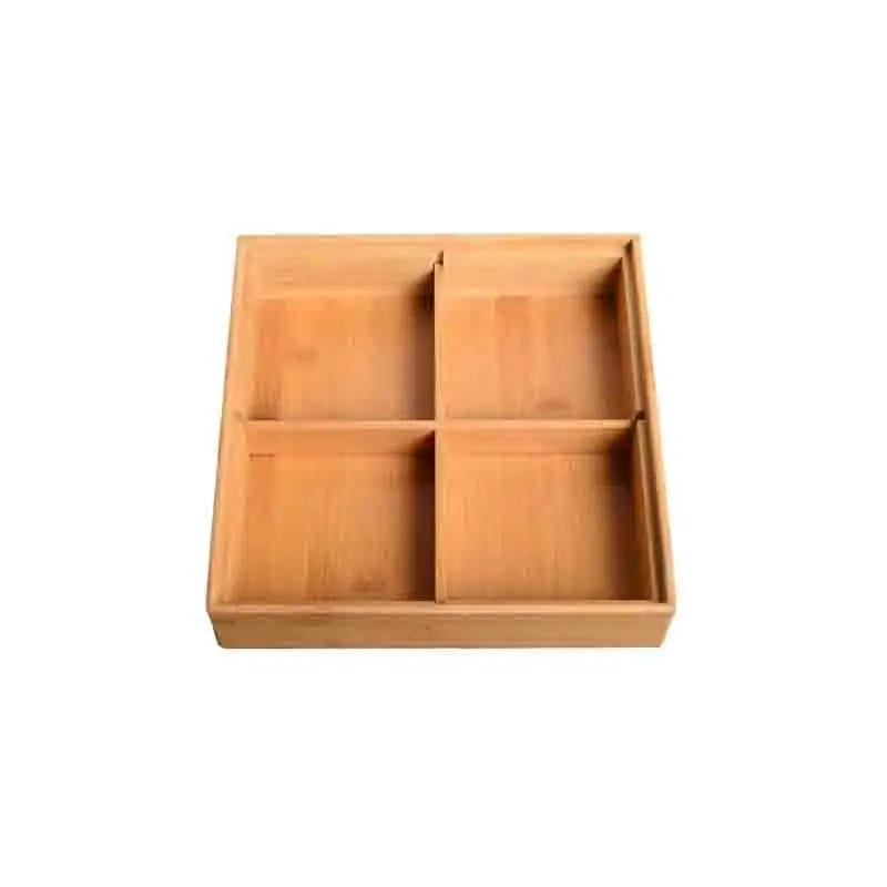 Multifunctional Wooden Rectangular Snack Box with Lacquer Finish for Storing Dried Fruit Nuts Candies Great for Weddings