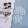 Silicone 4-Piece Eco-Friendly DIY Hair Pin Jewelry Casting Mold for Hair Clip and Pendant Making Cake Tools Epoxy Mold