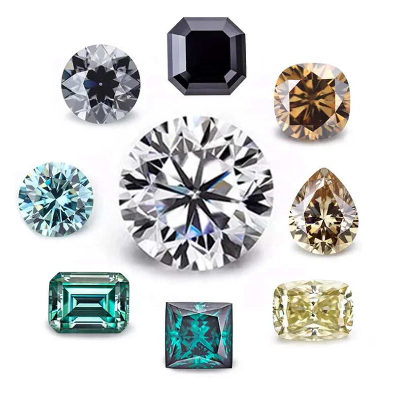 Starsgem Multicolor Blue Green 3mm Melee Moissanite Stone Color Moissanite Diamond