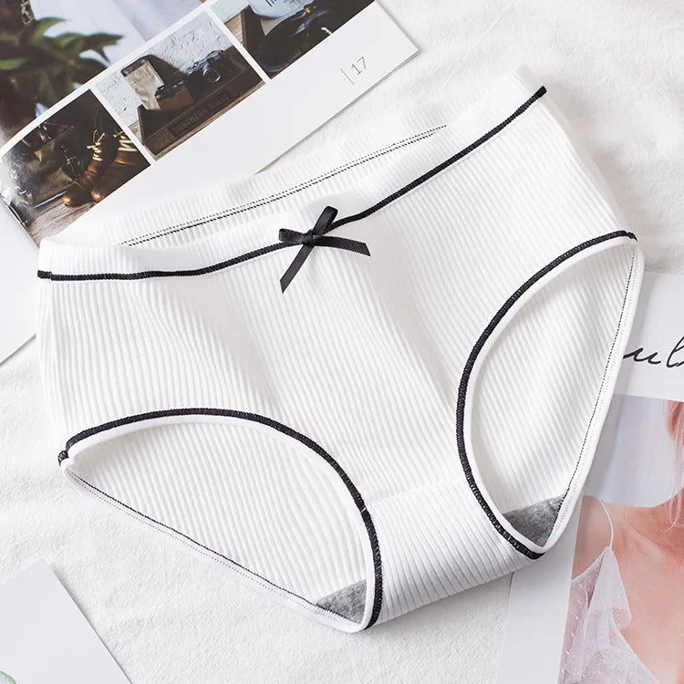 Factory Direct Supply Cheap Price Women's Bikini Cotton Panties Everyday Solid Knitted