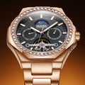 Hot Selling Double Movement Design Waterproof Business Double Mechanical Tourbillon Watch for Men