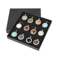 Hot Selling Personality Simple Natural Stone Round Shape Jewelry Pendant Necklace Round Quartz Chain Necklace