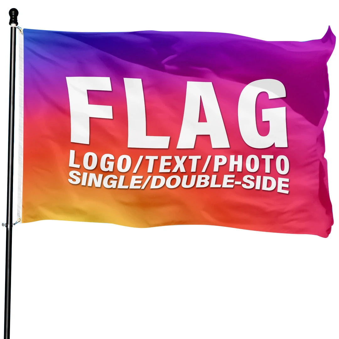 Advertising Promotional Flags Banners Custom Feather Country Flag 3x5ft with logo Print Polyester National Custom Flag