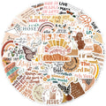 50Pcs Boho Style Jesus Phrase Graffiti Stickers for Laptop Bottle Phone Vinyl Bible Quote Sticker
