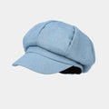 Europe America Women's New Simple Light Plate Duck Tongue Outdoor Visor Newsboy Cap for Casual Winter Street Fashion Denim