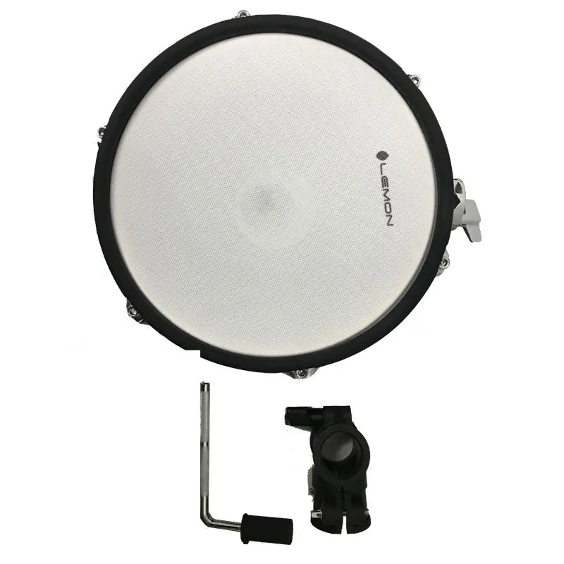 Lemon Drum Pad 10" Dual Zone Wooden Mesh Drum Parts for Electronic Drum with Tom Holder & Clamp