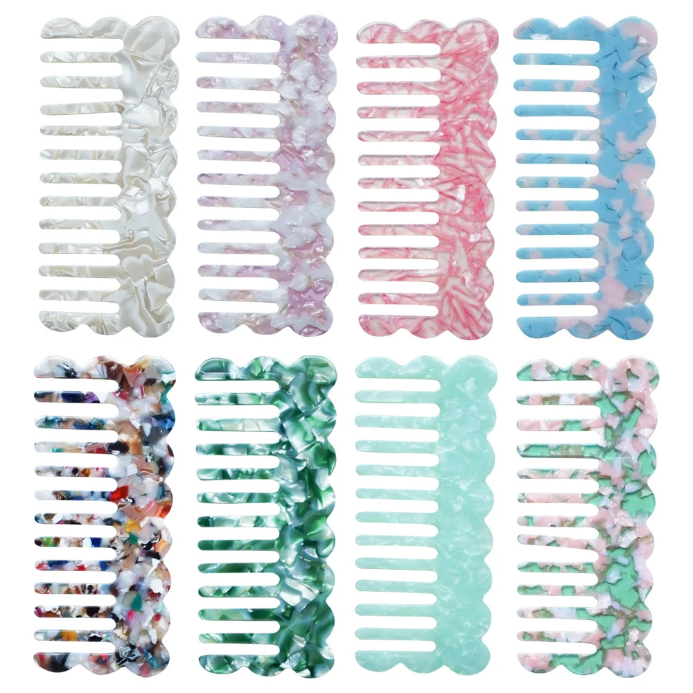 Wholesale Professional Small New Cute Retro Comb Acetate Fashion Thick Hot Clipper Hair Comb for Curly Hair