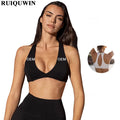 RUIQUWIN Wholesale Custom Logo Women Workout Sports Bra Yoga Crop Quick Dry Fitness Gym Yoga Wear Running Sports Bra