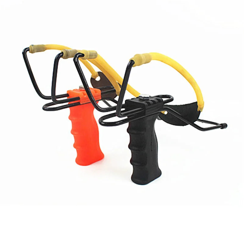 High Quality Outdoor Hunting Metal Slingshot Wrist Rest Random Strong Catapult Rubber Band Convenient Handheld for Shooter for