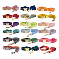 Wholesale Custom Design XS-XL No Pull Velvet Pet Leads Accessories Luxury Dog Collar Leash Set