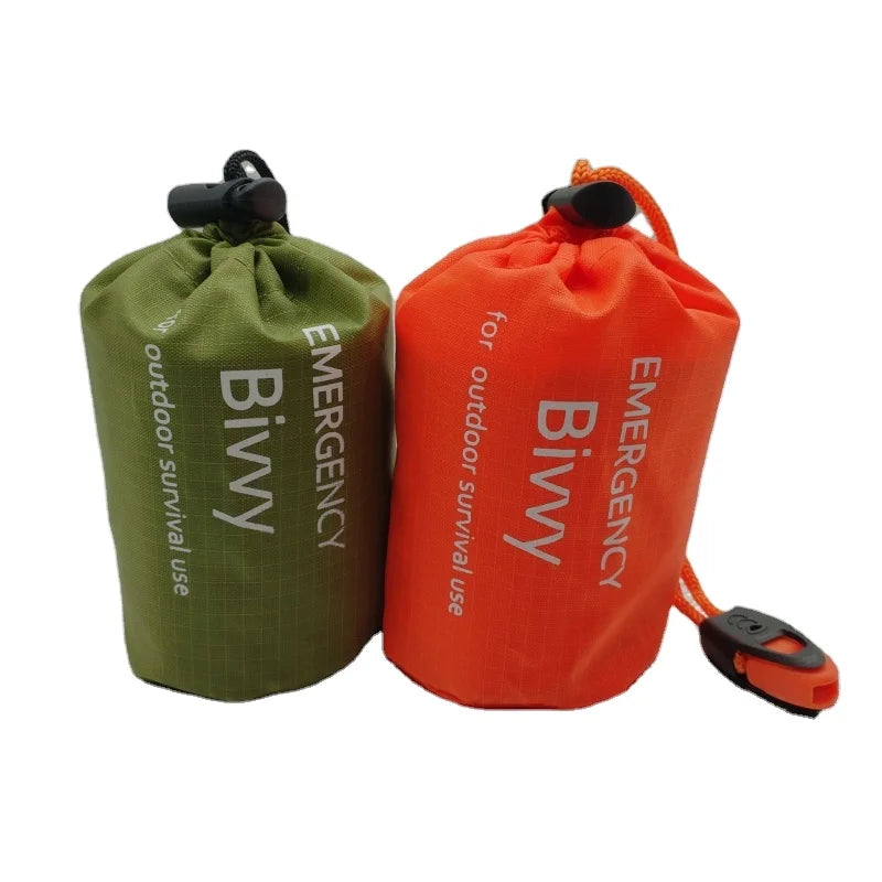 Ultra Lightweight Sleeping Bag 100% Waterproof Ultralight Thermal Bivy Sack Cover Emergency Space Blanket Liner Bags