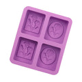 Saffron Flower Carnation Silicone Mother Rectangular Soap Molds Gift Mother's Day Diy Artificial Soap Flower