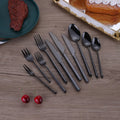High Quality Premium Stainless Steel 304 Wedding Cutlery Spoons Forks Mirror Black Flatware Sets