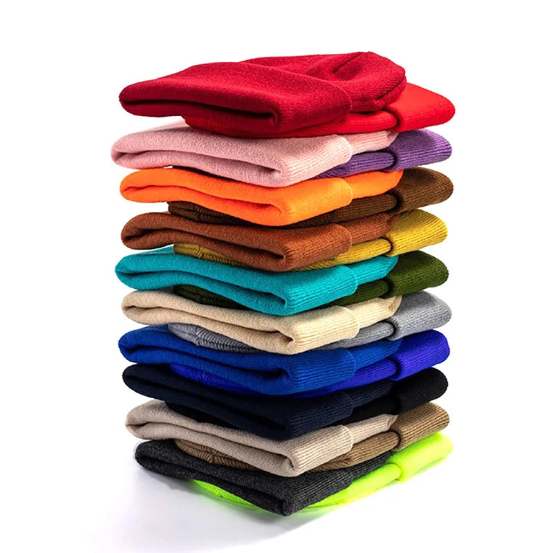 Winter Solid Color Hat Warm Ear Protection Knitted Beanie for Winter Weather Comfortable Knitting Cap