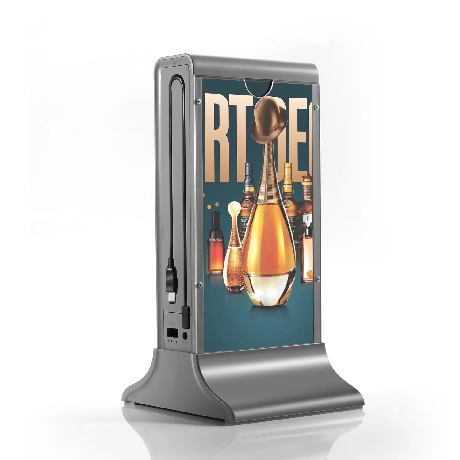 Table Top 7 Inch LCD Android  Digital Signage Display Advertising Displayer Restaurant Menu Power Bank Phone Charging Station