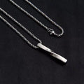 Unisex Fashion Spiral Necklace with Stainless Steel Link Chain Stylish Star Pattern Diamond for Punk Style Gift Idea