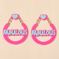 Personality Exaggerated Fashion Chain Punk Hip Hop English Alphabet Cool Girl Acrylic Earrings