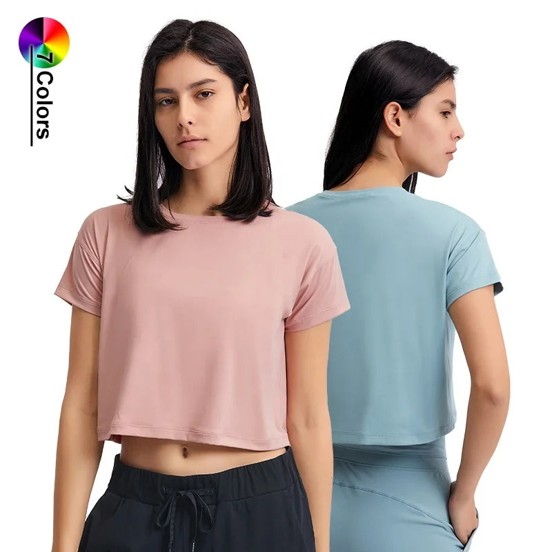 Hot Selling Women's Sexy Crop Top Breathable Fast Dry Workout Yoga Tank for Summer Fitness Sports Loose Fit Shirt