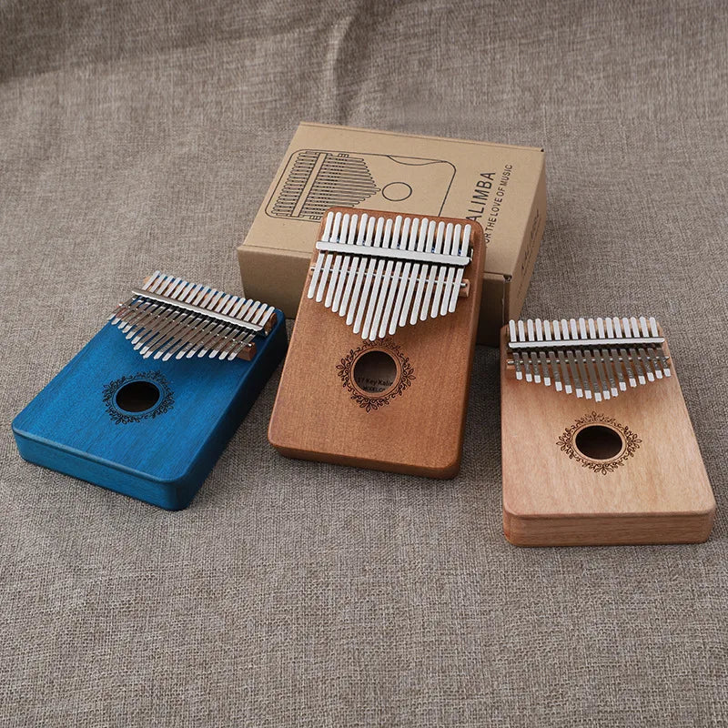Wooden Handicraft Ornaments 17-tone Thumb Piano Kalimba Beginner Factory Direct Sales