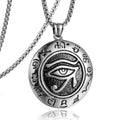 SC New Arrival Devil Eye Pendant Necklace Horus Eye Necklace Retro Silver Gold Black Color Devil Eye Necklace for Men Women