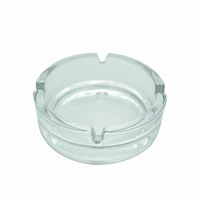 Factory Supply Custom Glass Ashtray with Personalised Logo Clear Design Classic Style Portable Round Shape Multi-Use Available
