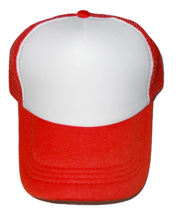5 Panel Blank Polyester Foam Cap Without logo Mesh Advertising Promotional Cheap Hat