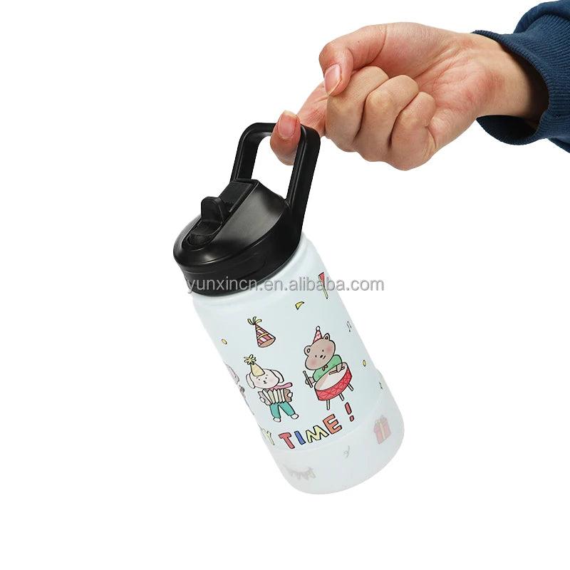 Customised Sustainable Stainless Steel Tumbler Kids' for  Hot Water Bottle with Cover for School for Sports