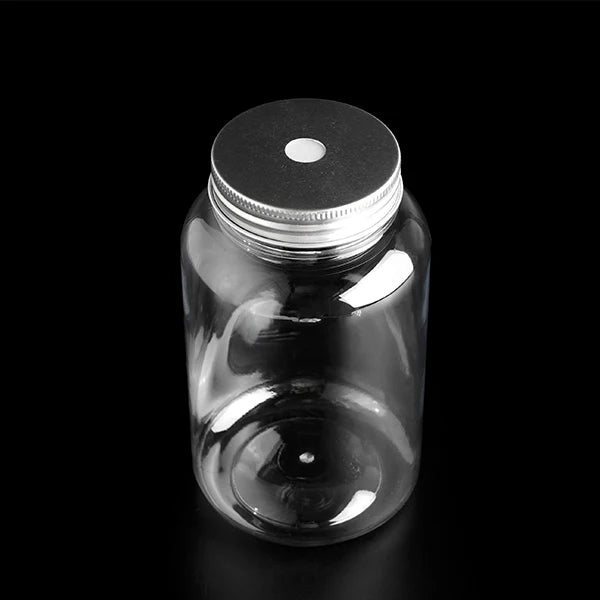 Custom Logo Plastic Juice Mason Jar with Holes Classic Clear Jars with Metal Lids Canning Jars for Food