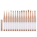 Custom Logo Nail Art Brushes Supplies Crystal Handle Acrylic Brush Acrylic Nail Brush for Acrylic Powder