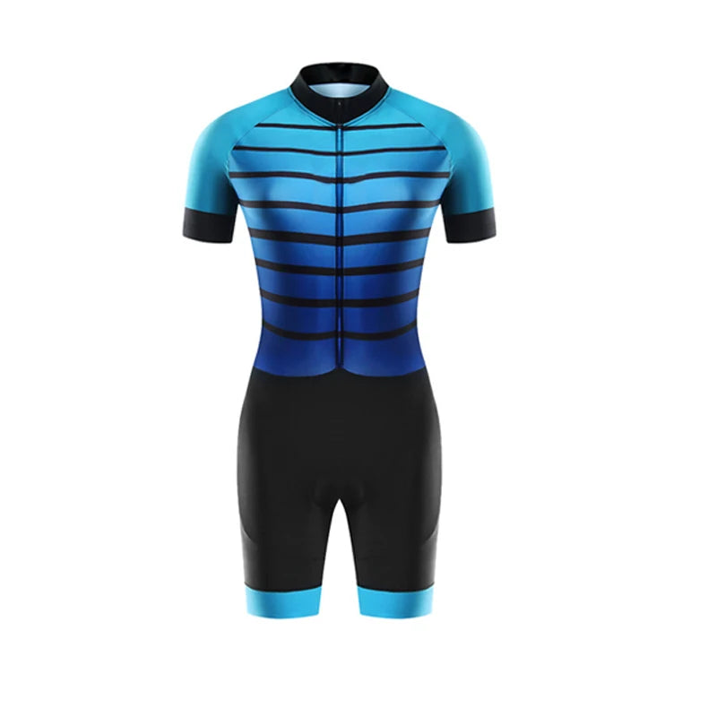 Factory Manufacturer Triathlon Cycling Skin Suit Breathable Cycling Speed Suit Women Custom Dry Fit Bike Triathlon Suit