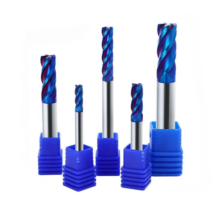 DL Tungsten Carbide 4-Flute HRC 65 Square Endmill Solid CNC Customizable Flat End Mills Coated OEM Milling Cutter