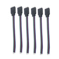 Factory 4 Pin LED RGB Connector Male Female Plug Socket Connector With 15cm Wire Cable for 5050 2835 RGB LED Strip Lighting