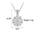 Luxury New Design Trending 925 Sterling Silver Jewelry Flower Pendant Cubic Zircon Charm