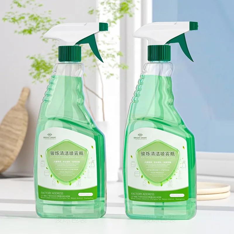 Customized Large Capacity 650ml Transparent PET Spray Bottle Trigger Spray Bottle for House Washing and Care