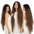 Joedir Natural Styles Long Blonde Lace Front Lace Frontal Ombre Lace Heat Resistant U Part Long Water Wave Synthetic Hair Wigs