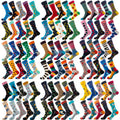 XIANGHUI Wholesale 10 Pairs Set Polka Dots Hamburger French Fries Jacquard Tube Women Fashion Cotton Crew Funny Socks