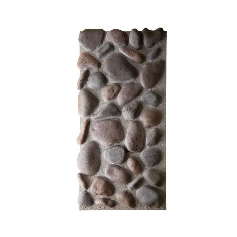 Waterproof Indoor-Outdoor Hotel & Restaurant Wall Panel Sheet Easy-to-Install PU Pebbles Stone for Villa Decoration