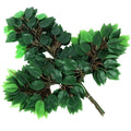12pcs Artificial UV-resistant PVC Ficus Leaves Greenery Plant Spray for Wedding Arch DIY Wreath Home Decor